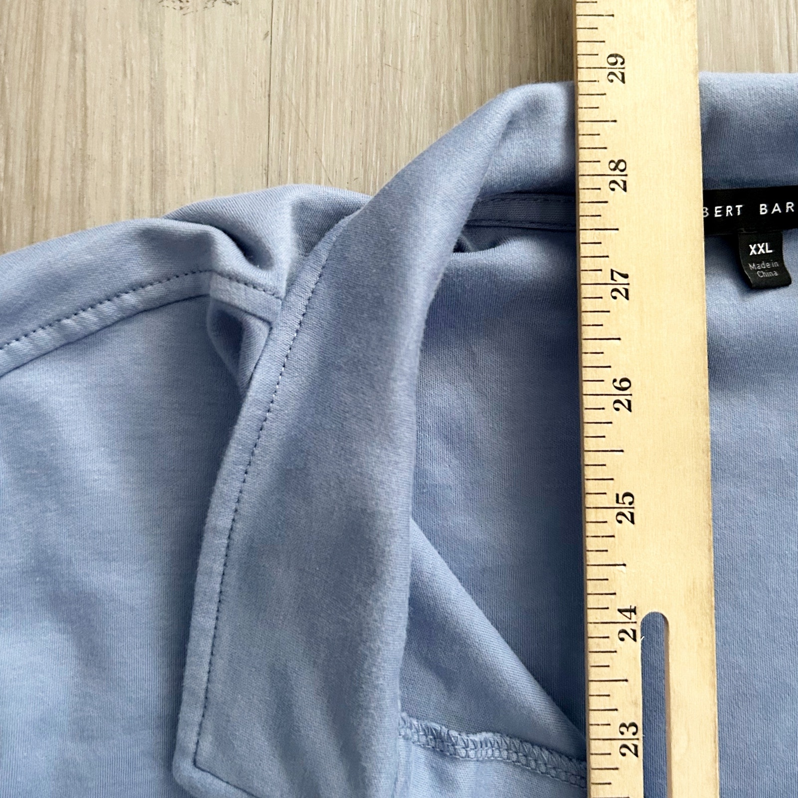 Robert Barakett Pima Cotton Georgia Zip Polo “Blue Fog” Blue Mens Sz Xxl Euc — image 7 of 7